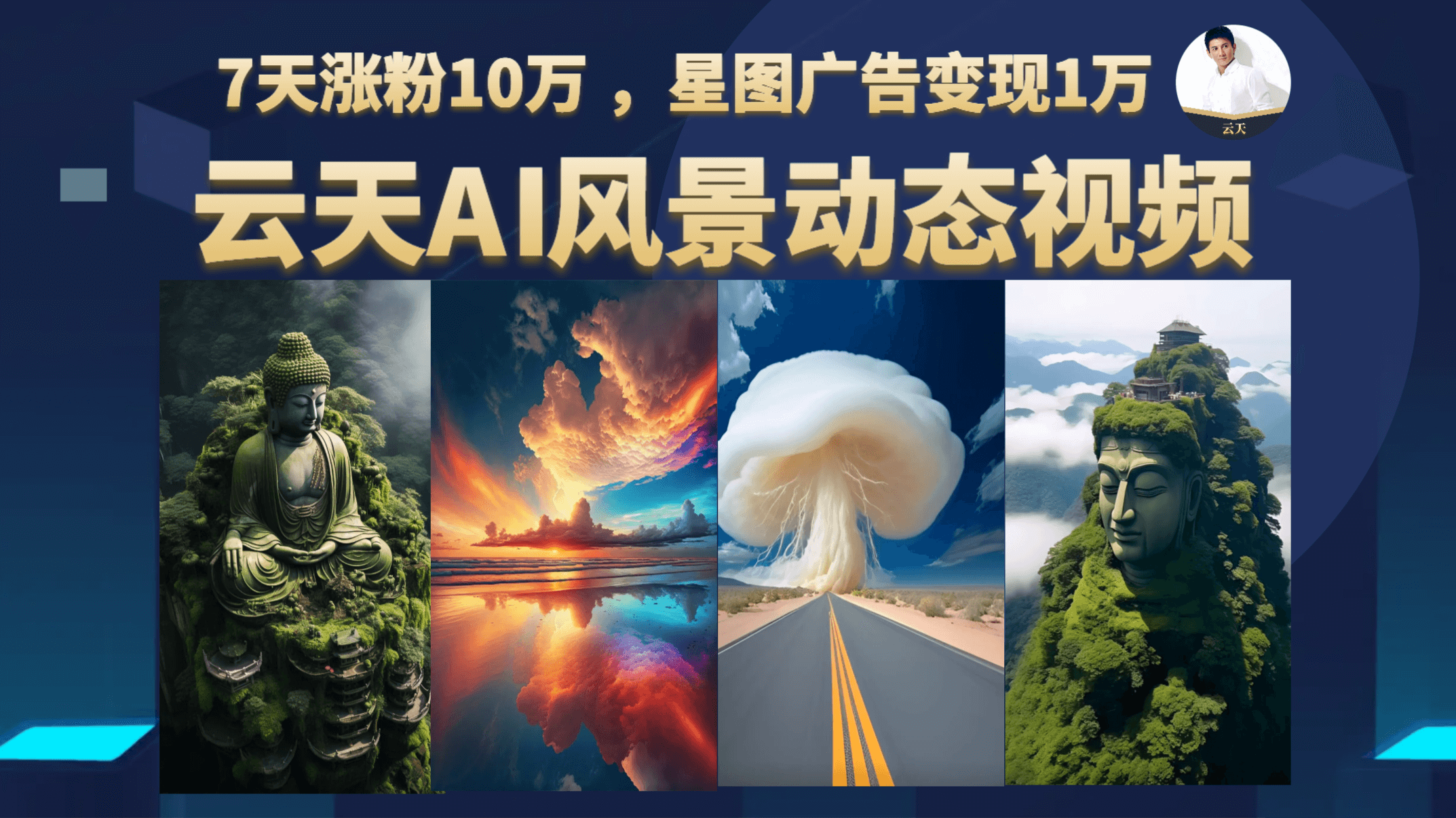 云天AI风景动图视频制作，更新87节课-梧桐有术