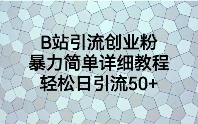 B站引流创业粉，暴力简单详细教程，轻松日引流50+-梧桐有术