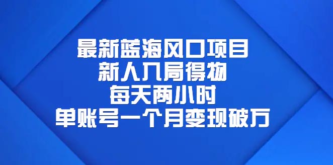 蓝海风口项目，新人入局得物，每天两小时，单账号一个月变现破万-梧桐有术