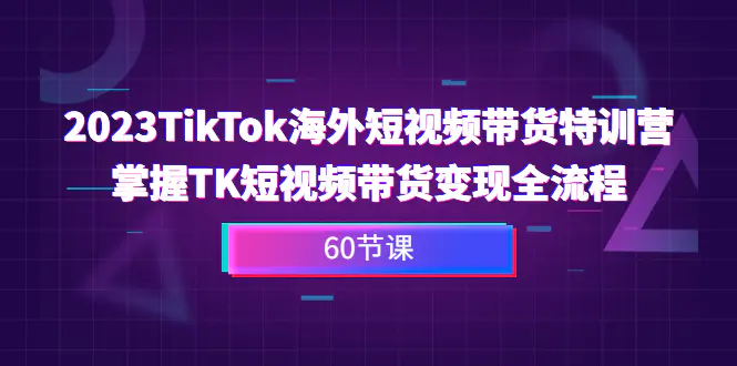 2023-TikTok海外短视频带货特训营，掌握TK短视频带货变现全流程-梧桐有术