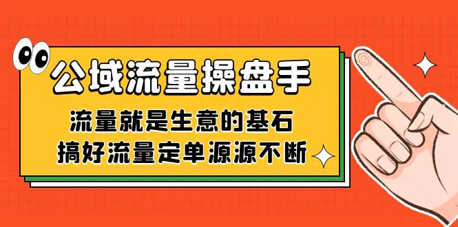 公域流量-操盘手，流量就是生意的基石，搞好流量定单源源不断-梧桐有术