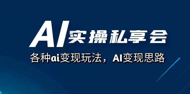 AI实操私享会，各种ai变现玩法，AI变现思路（67节课）-梧桐有术