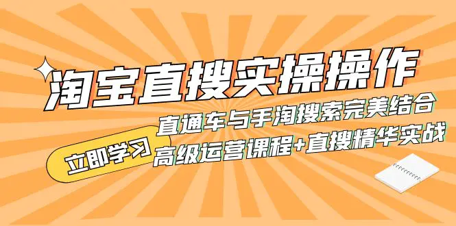 淘宝直搜实操 直通车与手淘搜索完美结合（运营课程+直搜精华）-梧桐有术