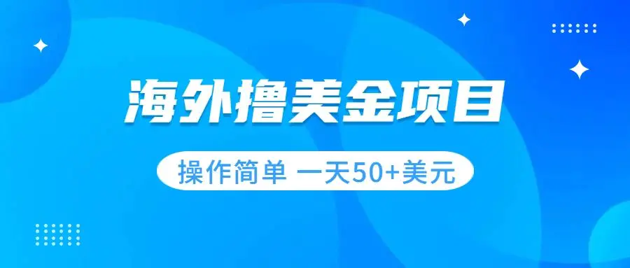 撸美金项目 无门槛 操作简单 小白一天50+美刀-梧桐有术