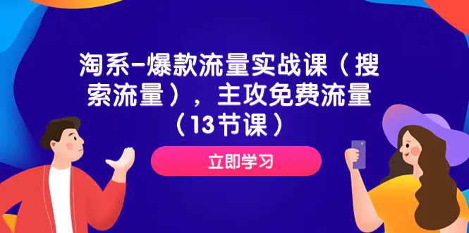 淘系-爆款流量实战课（搜索流量），主攻免费流量（13节课）-梧桐有术