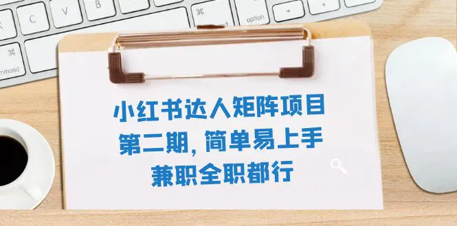 小红书达人矩阵项目第二期，简单易上手，兼职全职都行（11节课）-梧桐有术