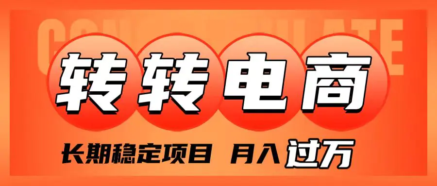 外面收费1980的转转电商，长期稳定项目，月入过万-梧桐有术