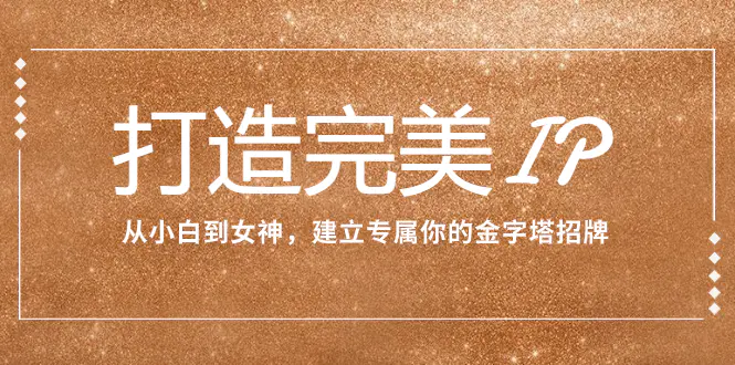 打造完美IP：从小白到女神，建立专属你的金字塔招牌（15节课）-梧桐有术