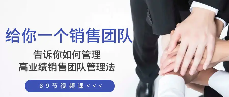给你 一个销售团队，告诉你如何管理，高业绩销售团队管理法-梧桐有术