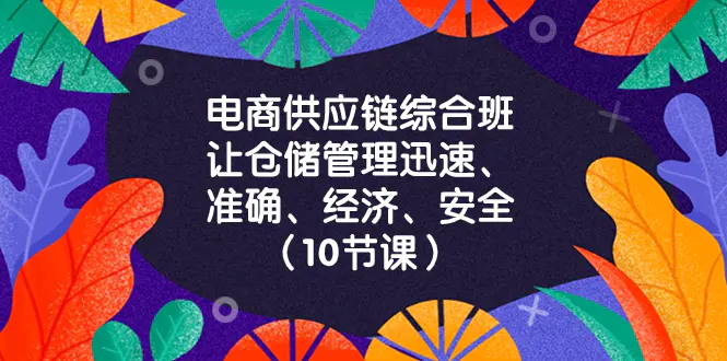 电商-供应链综合班，让仓储管理迅速、准确、经济、安全！-梧桐有术