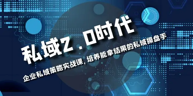 私域-2.0时代：企业私域策略实战课，培养能拿结果的私域操盘手-梧桐有术