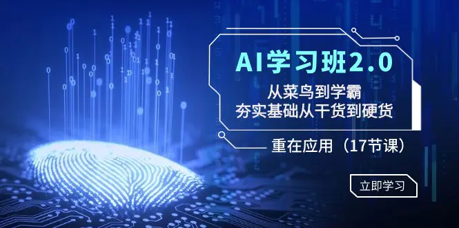 AI学习班2.0：从菜鸟到学霸，夯实基础从干货到硬货，重在应用-梧桐有术
