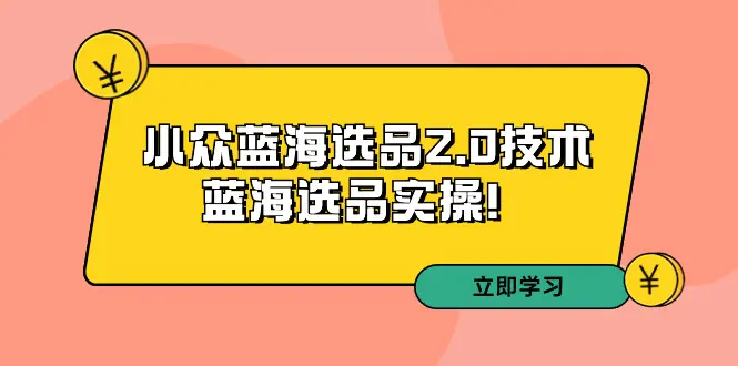 拼多多培训第33期：小众蓝海选品2.0技术-蓝海选品实操！-梧桐有术