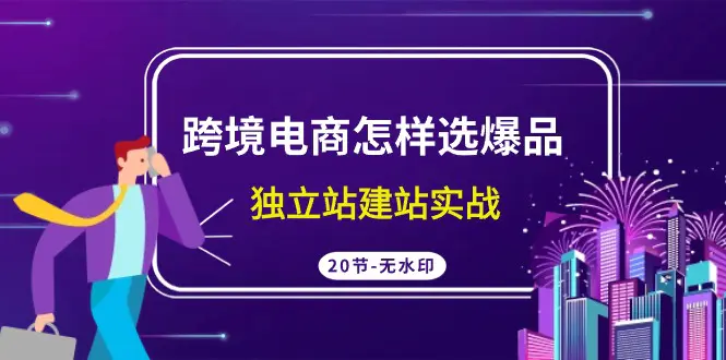 跨境电商怎样选爆品，独立站建站实战（20节高清无水印课）-梧桐有术