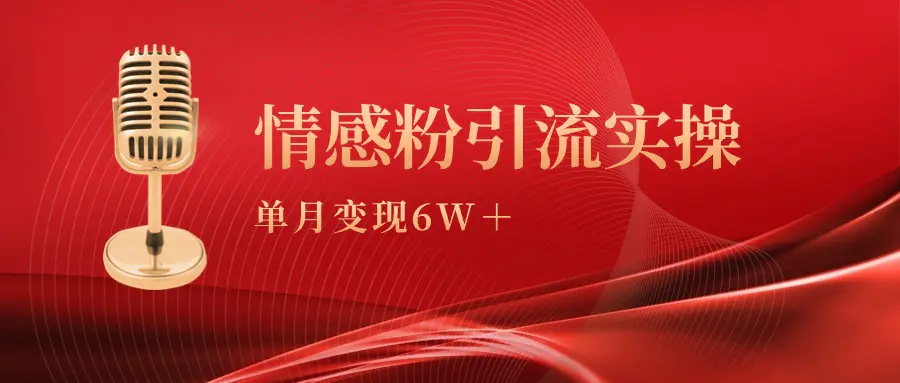 单月变现6w+，情感粉引流变现实操课-梧桐有术