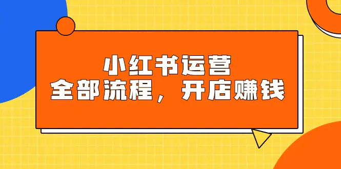 小红书运营全部流程，掌握小红书玩法规则，开店赚钱-梧桐有术