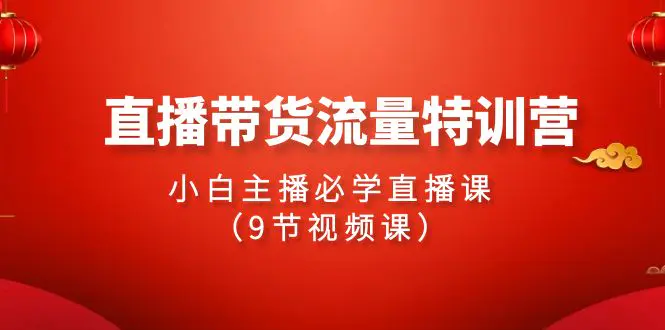 2024直播带货流量特训营，小白主播必学直播课（9节视频课）-梧桐有术