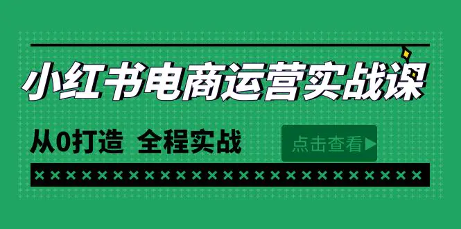最新小红书·电商运营实战课，从0打造 全程实战（65节视频课）-梧桐有术