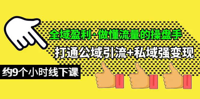 全域盈利·做懂流量的操盘手，打通公域引流+私域强变现-梧桐有术