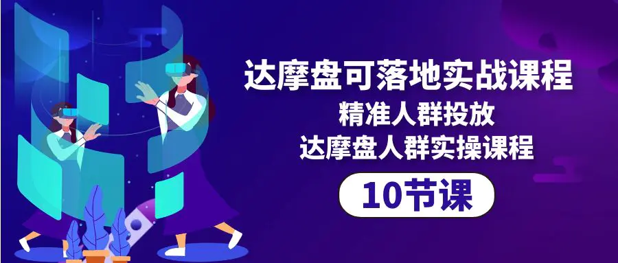 达摩盘可落地实战课程，精准人群投放，达摩盘人群实操课程-梧桐有术