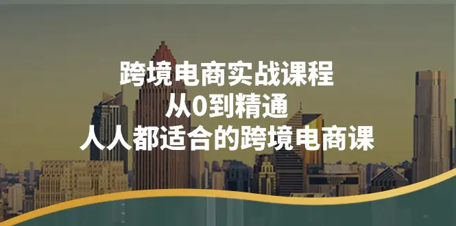 跨境电商实战课程：从0到精通，人人都适合的跨境电商课（14节课）-梧桐有术