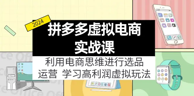 拼多多虚拟电商实战课：虚拟资源选品+运营，高利润虚拟玩法-梧桐有术