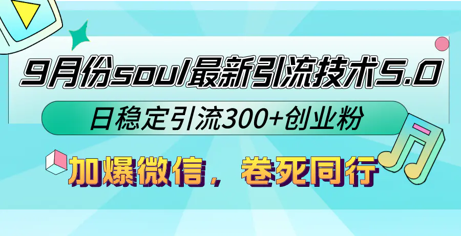 soul最新引流技术5.0，日稳定引流300+创业粉，卷死同行-梧桐有术