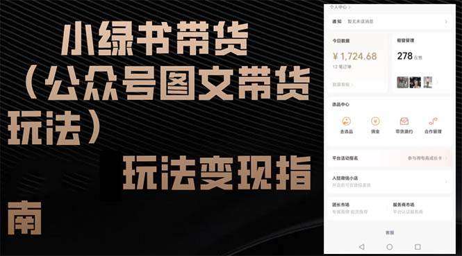 小绿书带货（公众号图文带货玩法）玩法变现指南-梧桐有术